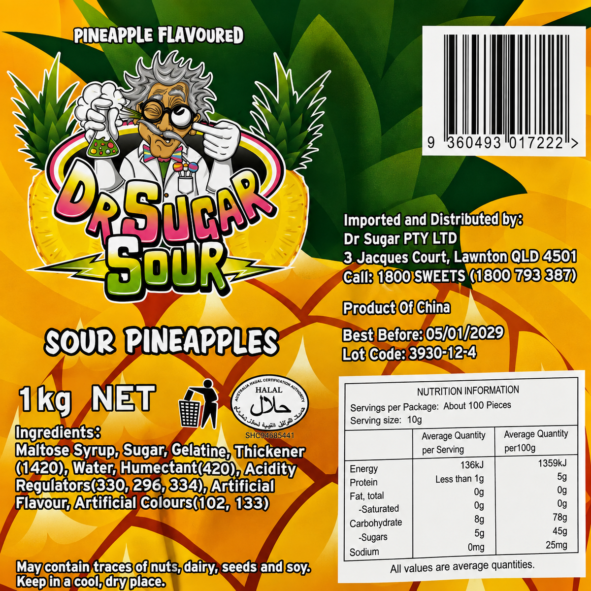 Sour Pineapples Gummies