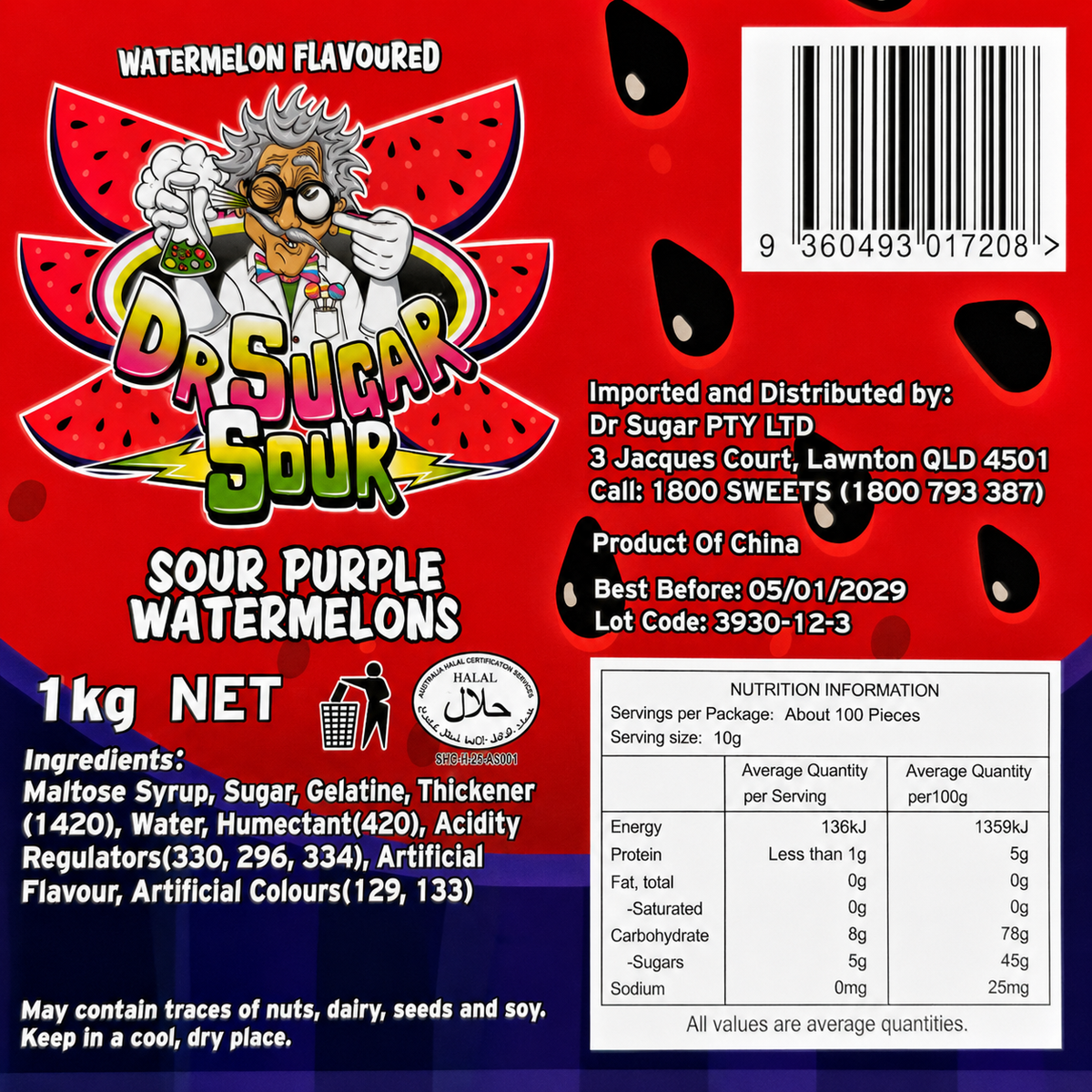 Sour Purple Watermelons Gummies