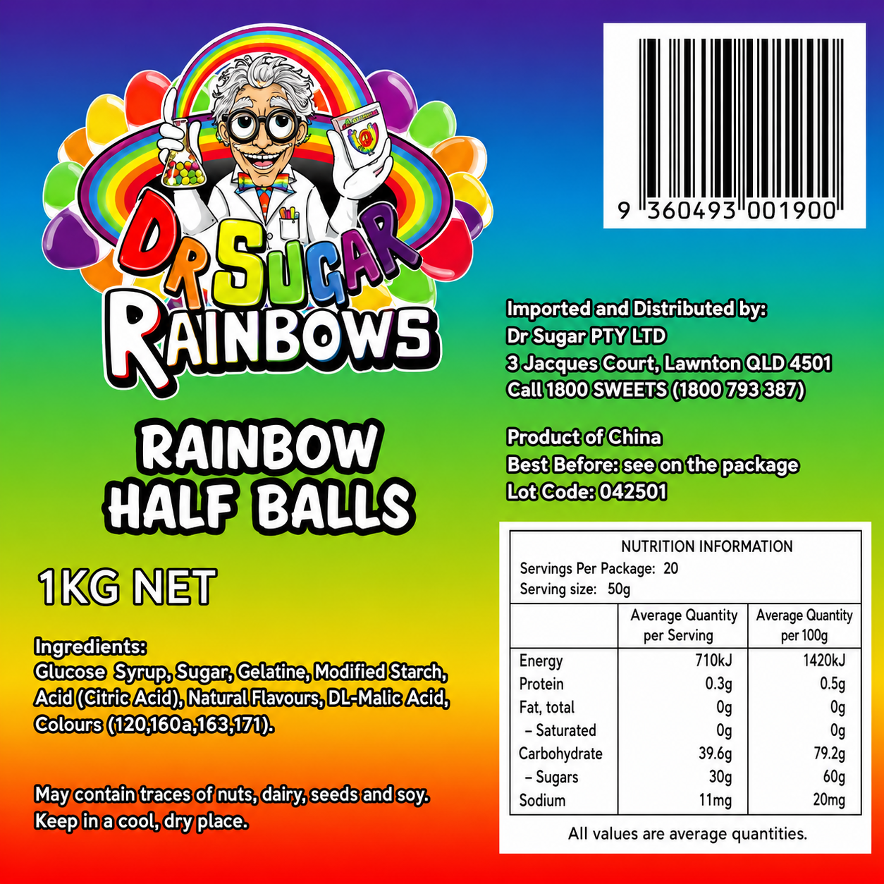 Rainbow Half Balls Gummies