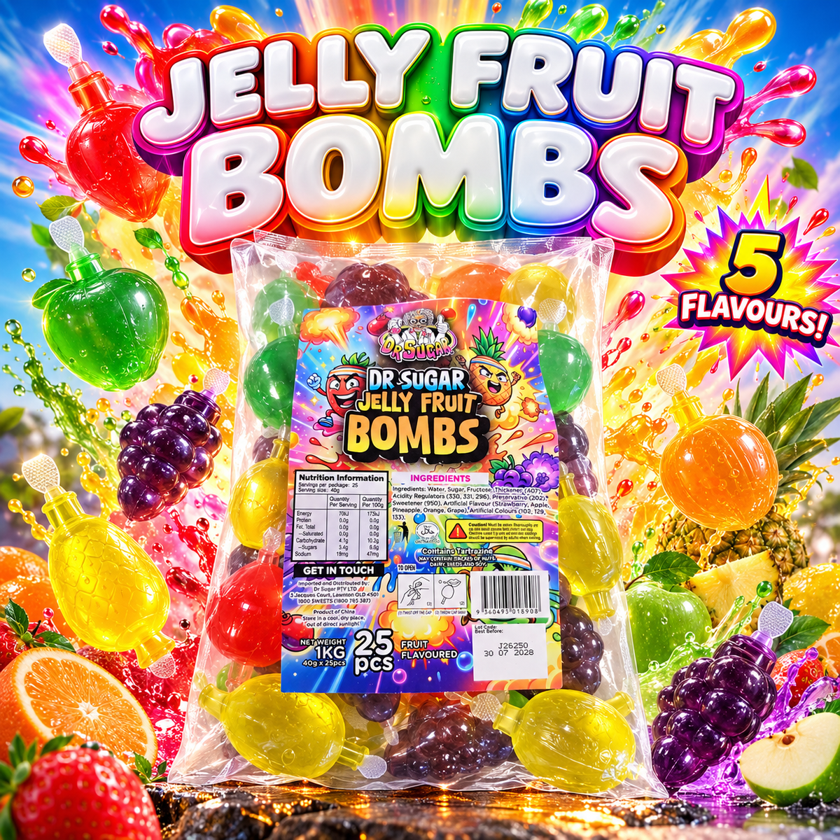 Jelly Fruit Bombs (Individually Wrapped)