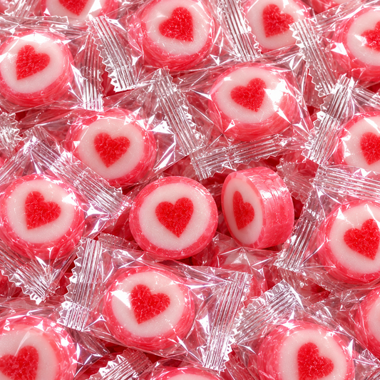 Pink Heart Rock Candy (Individually Wrapped)