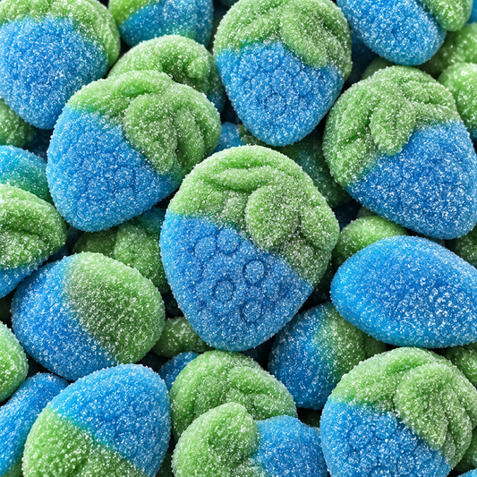 Sour Blue Strawberries Gummies