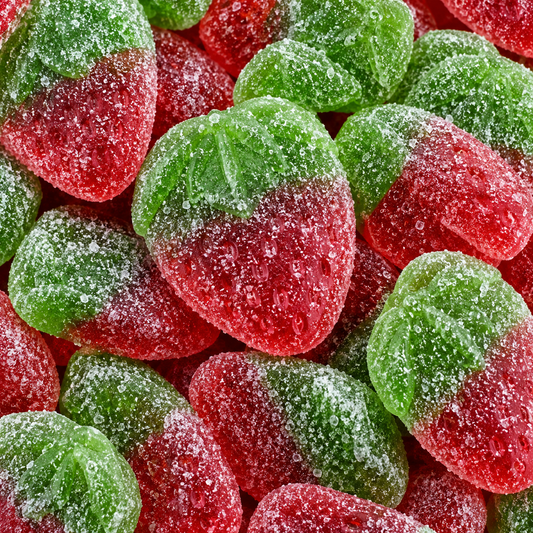 Sour Clear Red Strawberries Gummies