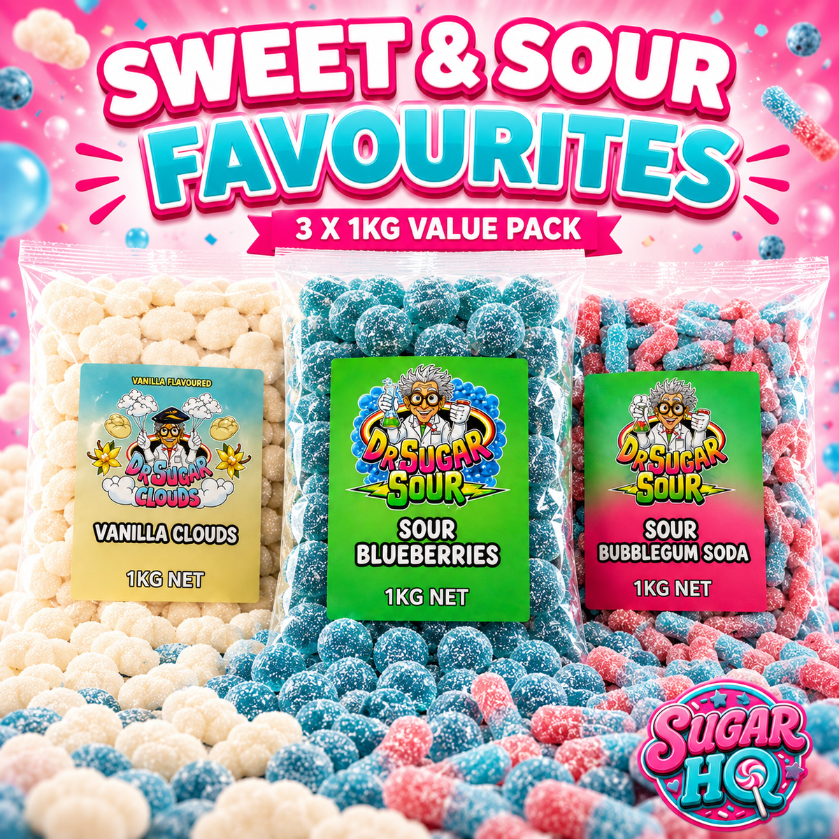 Sweet & Sour Favourites Big Bundle - 3 x 1KG Bags