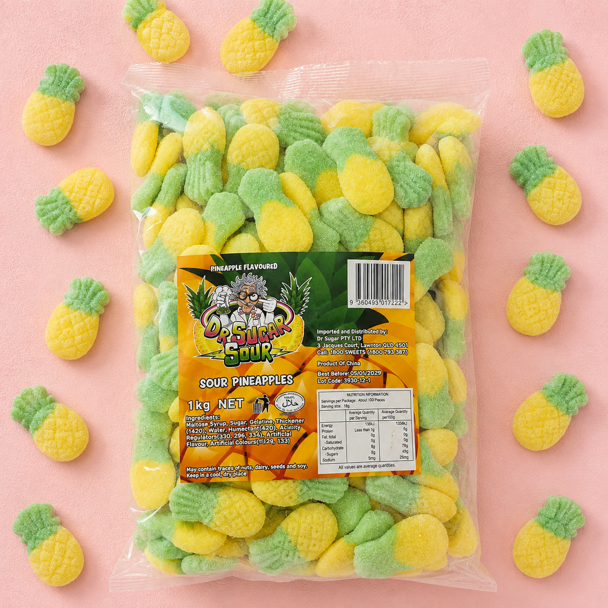 Sour Pineapples Gummies