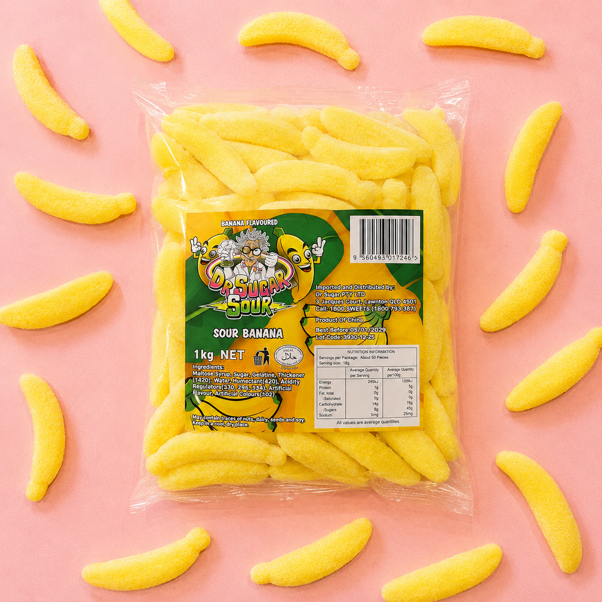 Sour Banana Gummies