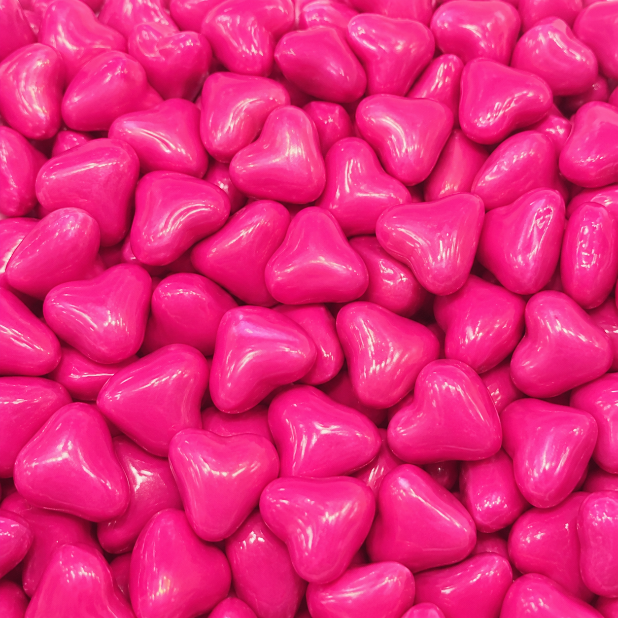 Hot Pink Chocolate Hearts