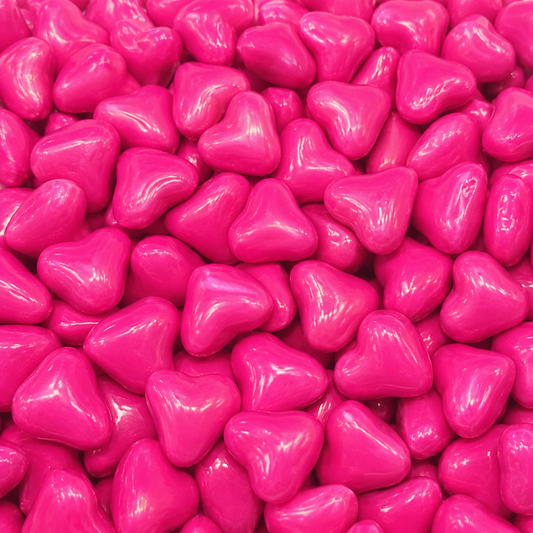 Hot Pink Chocolate Hearts