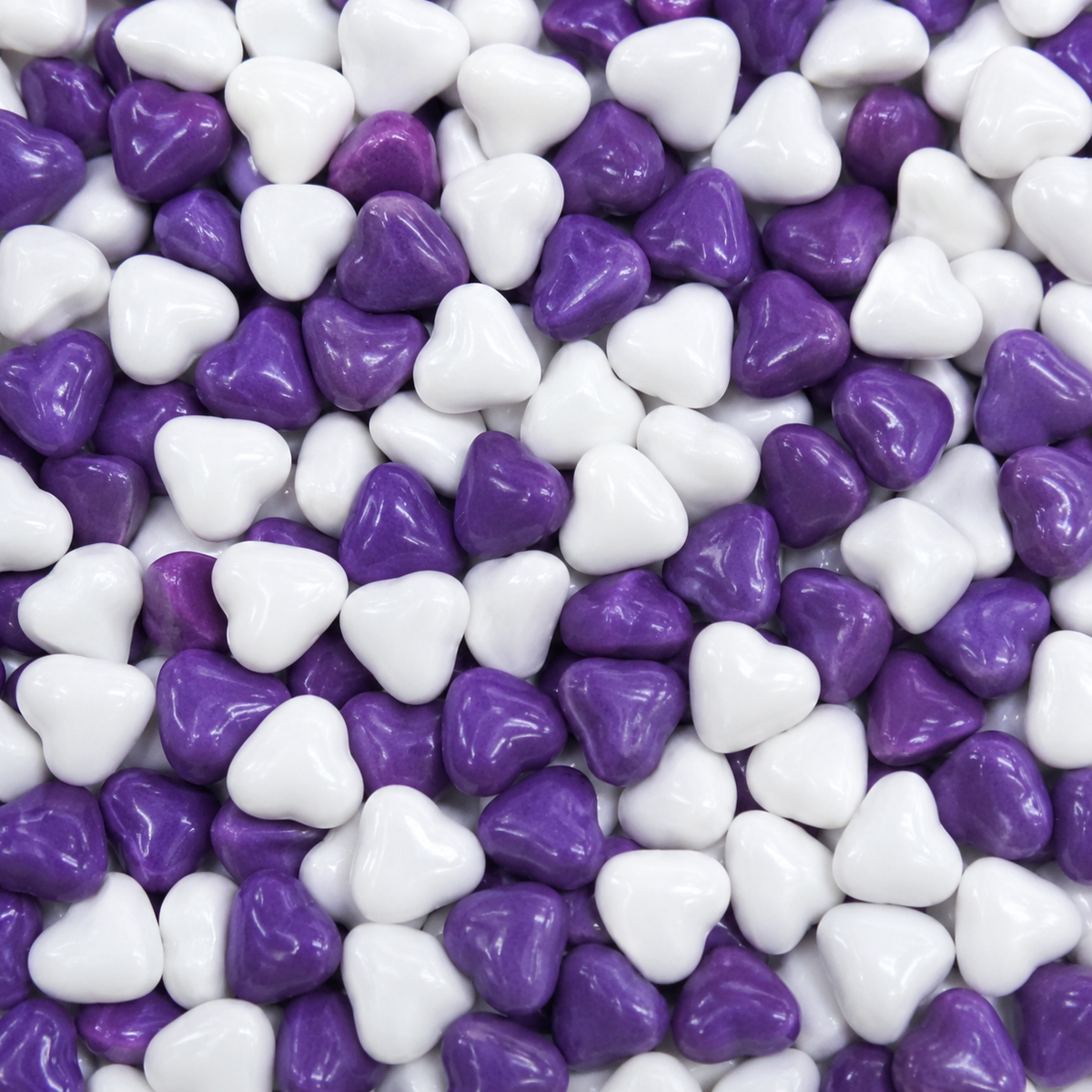 Purple & White Chocolate Hearts