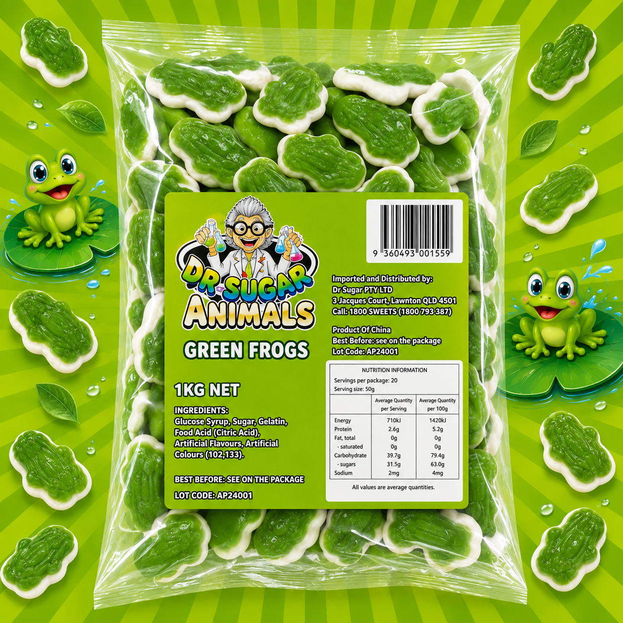 Green Frogs Gummies