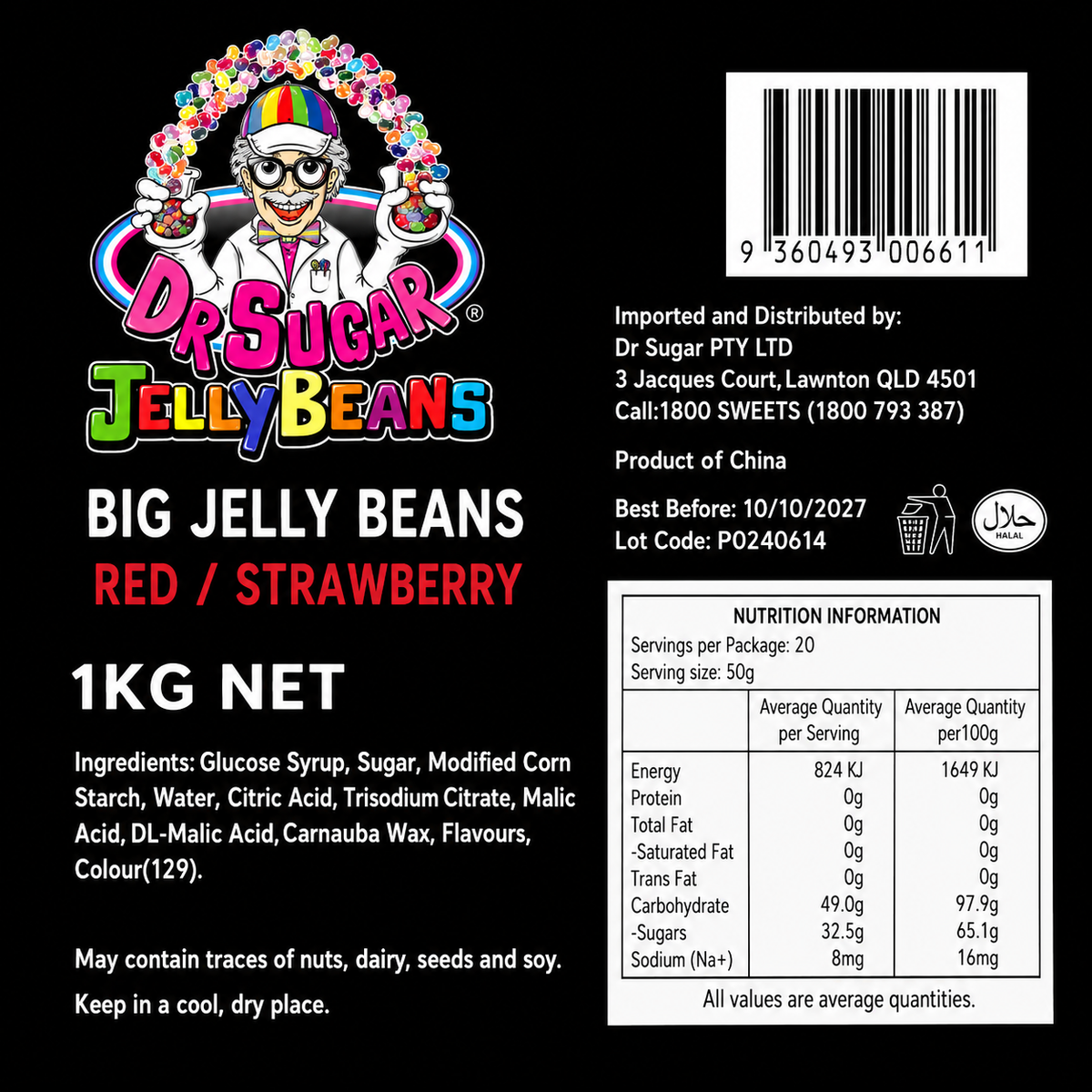 Big Red Strawberry Jelly Beans