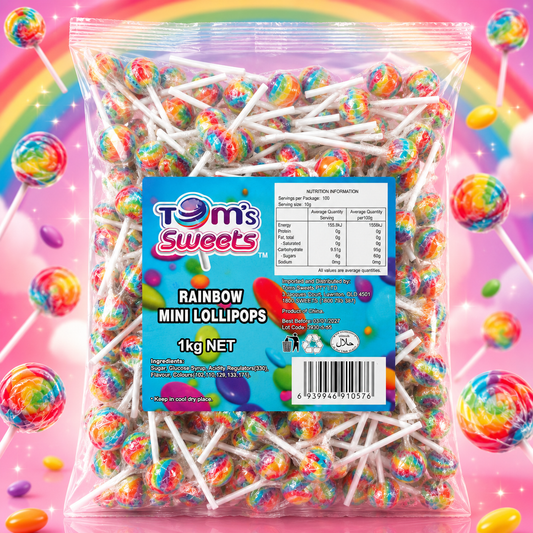 Rainbow Mini Lollipops (Individually Wrapped)