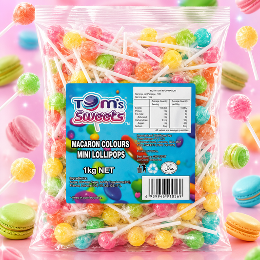 Macaron Mini Lollipops (Individually Wrapped)
