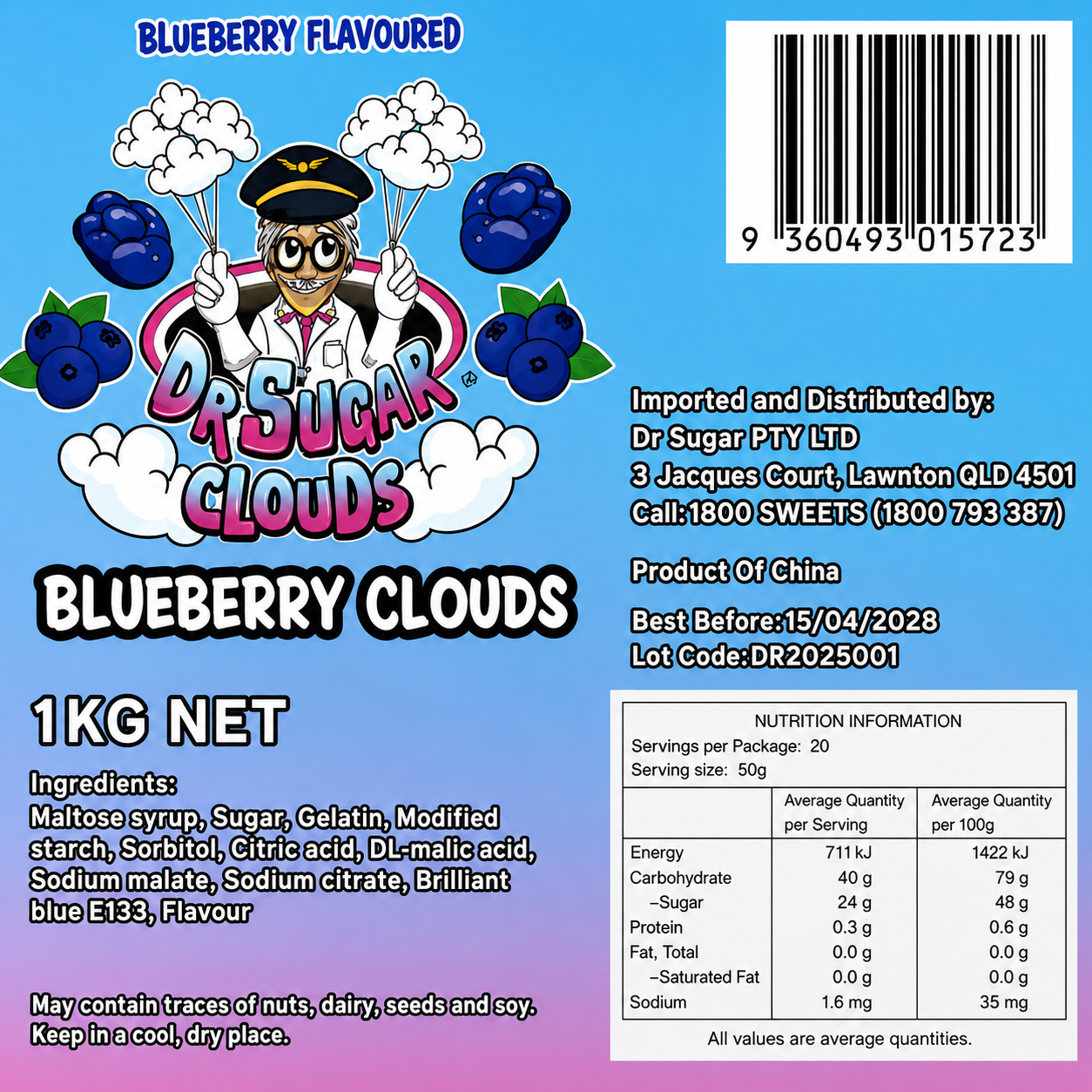 Blueberry Clouds Gummies