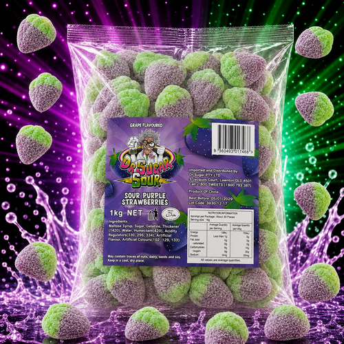 Sour Purple Strawberries Gummies