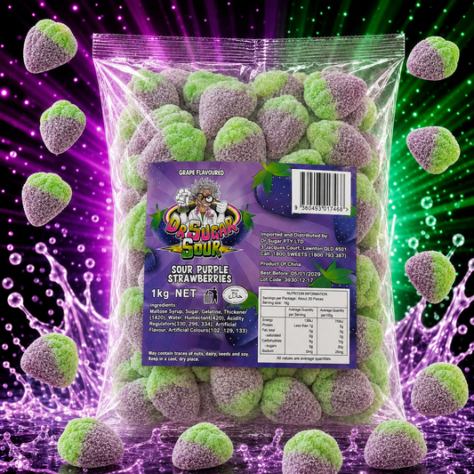 Sour Purple Strawberries Gummies