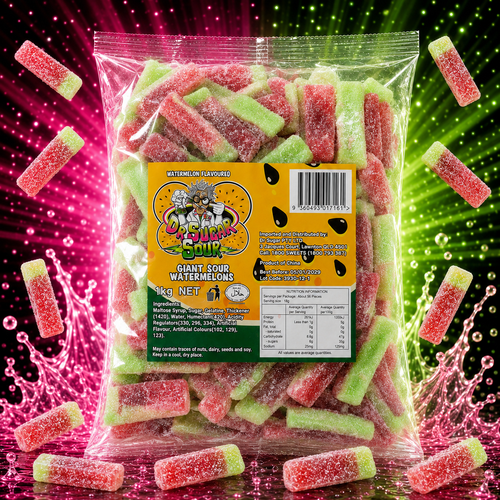 Giant Sour Watermelons Gummies