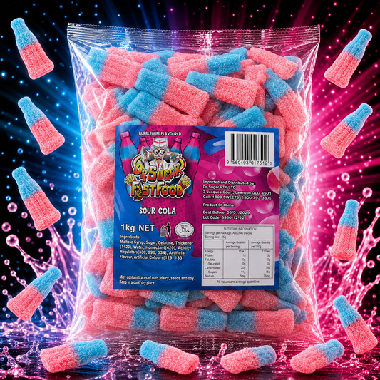 Sour Cola Giant Bubble Gum Soda Gummies