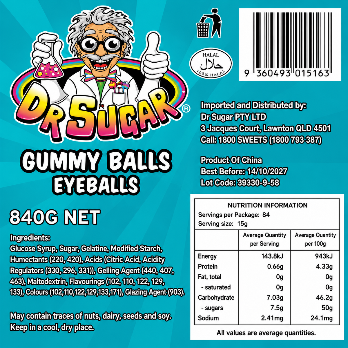 Eyeballs Gummy Balls (Individually Wrapped)