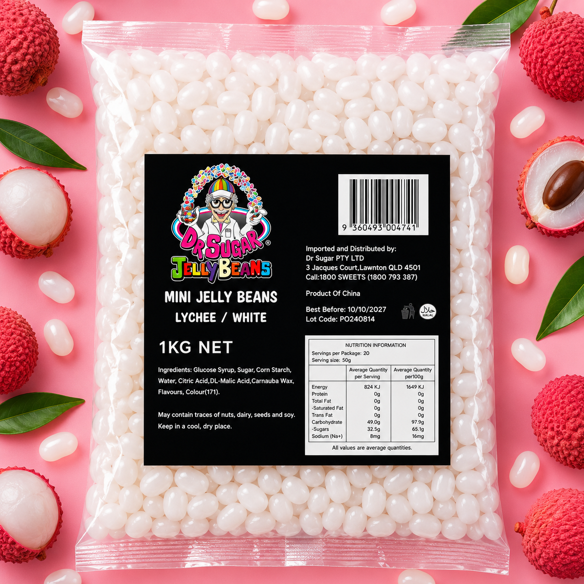 DR SUGAR Mini Lychee Jelly Beans