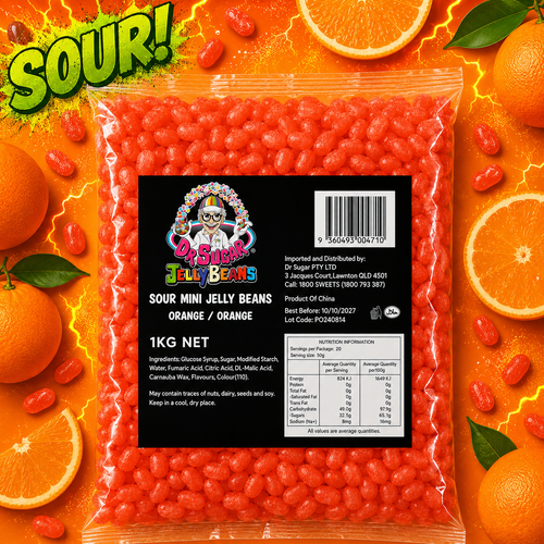 Sour Mini Orange Jelly Beans