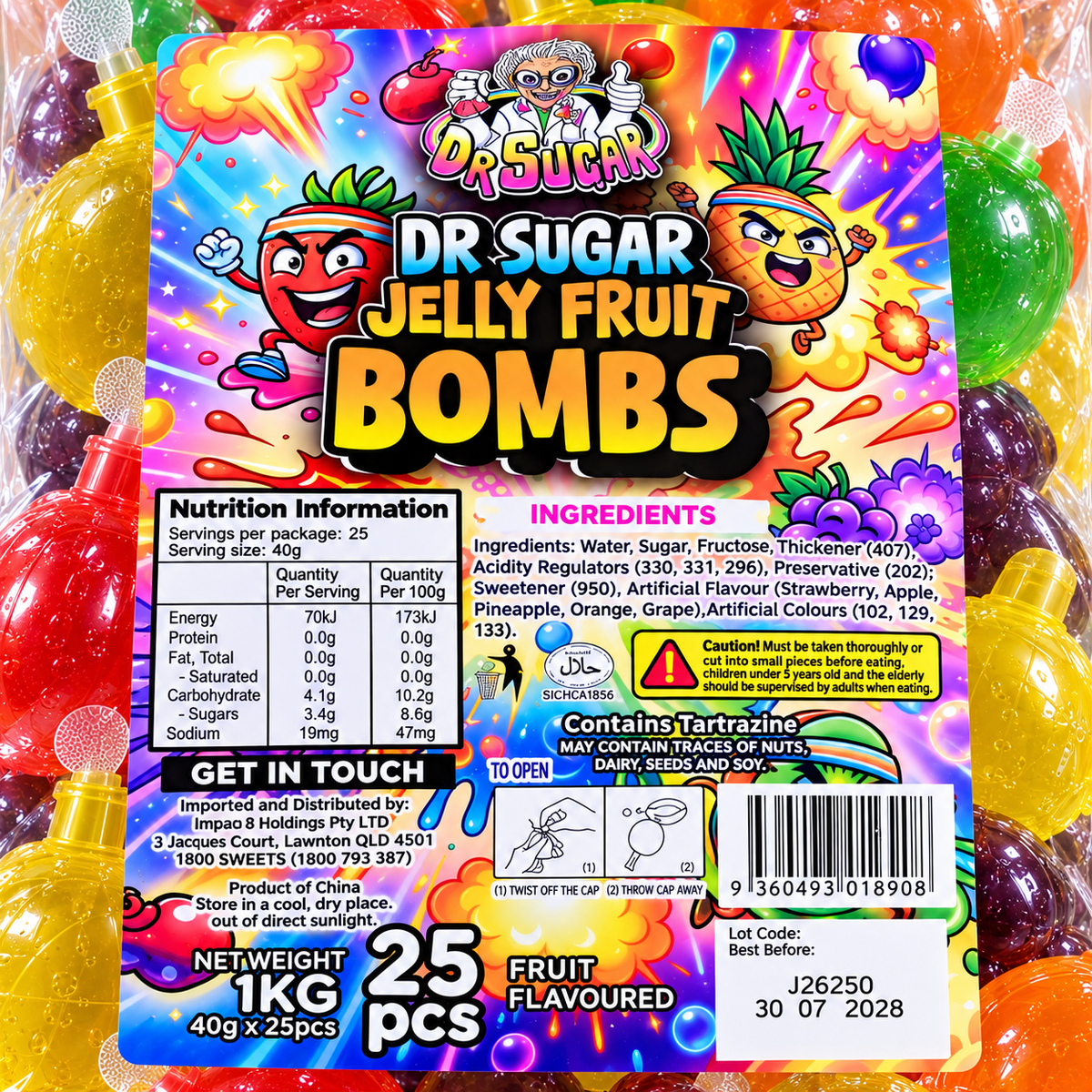 Jelly Fruit Bombs (Individually Wrapped)