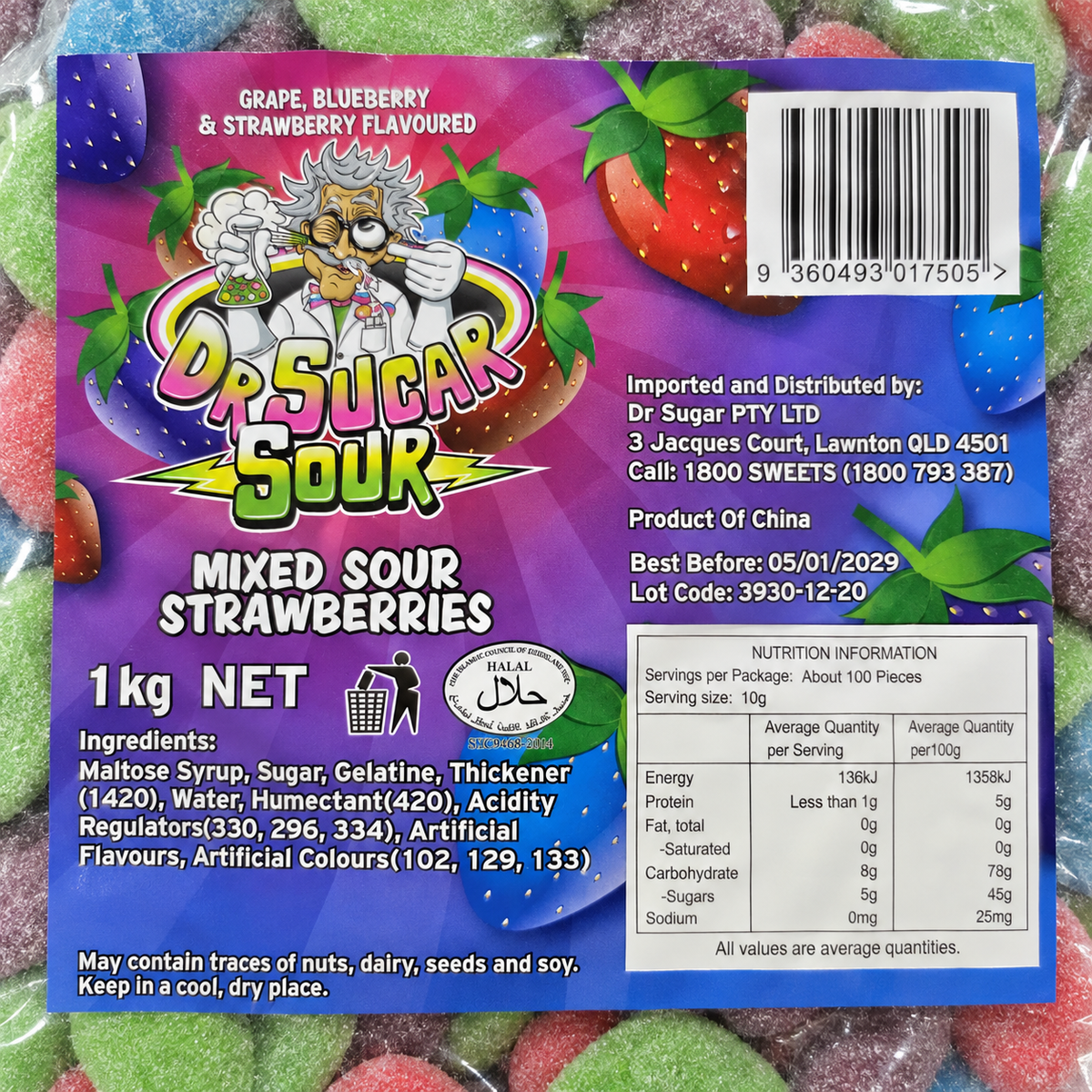 Mixed Sour Strawberries Gummies