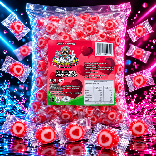 Red Heart Rock Candy (Individually Wrapped)