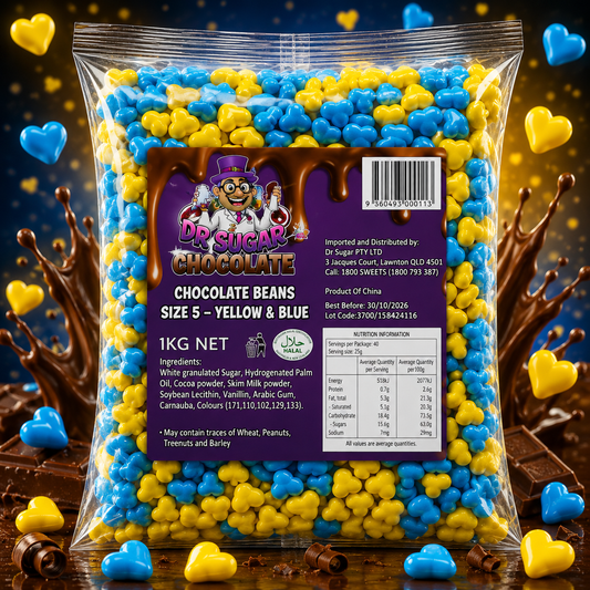 Blue & Yellow Chocolate Hearts