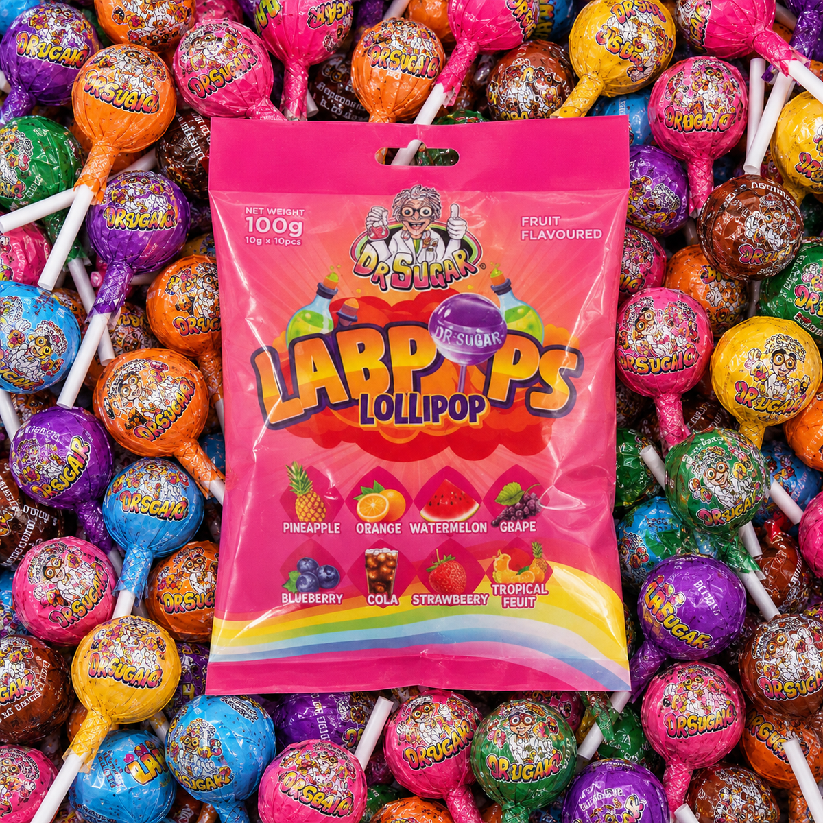 Labpop Lollipops - 8 Flavours (Individually Wrapped)