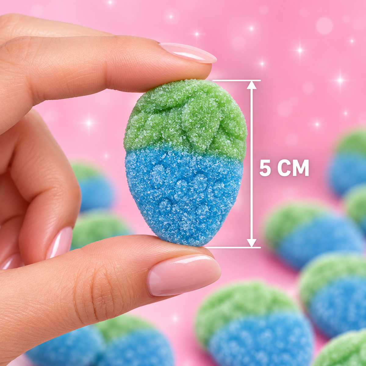 Sour Blue Strawberries Gummies
