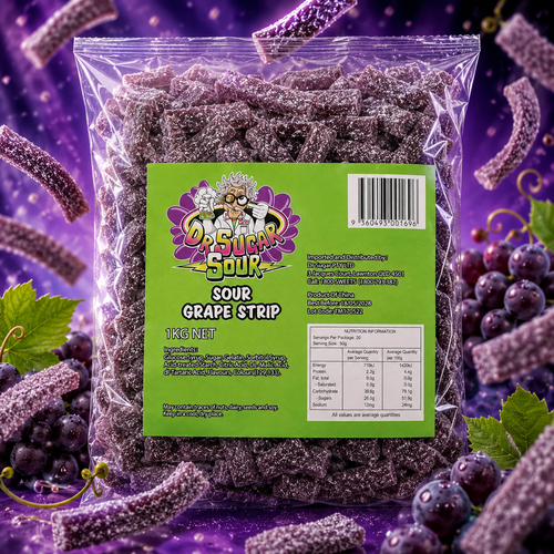 Sour Grape Strips Gummies