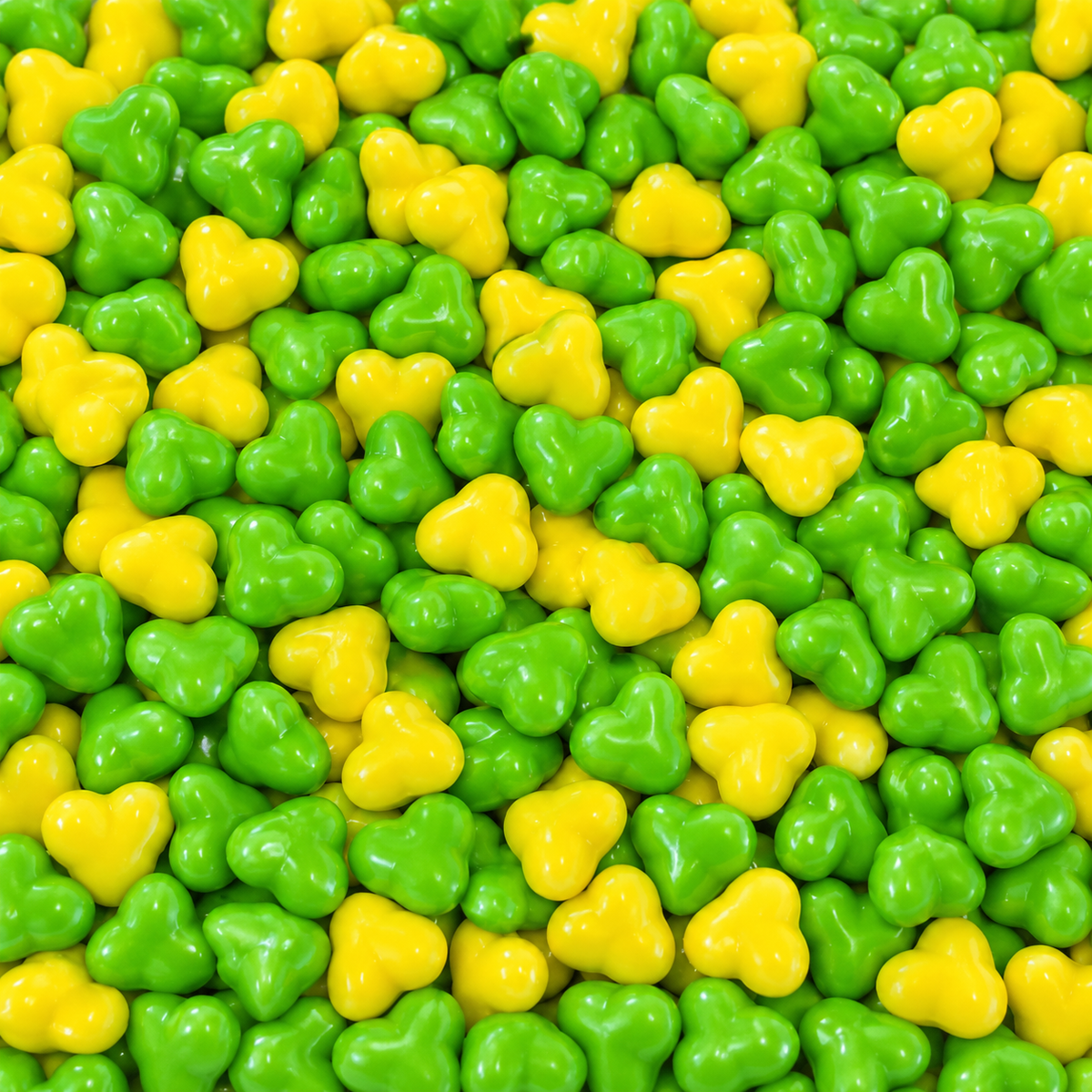 Green & Yellow Chocolate Hearts